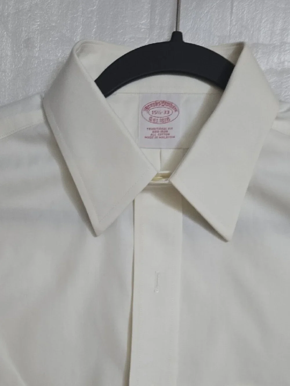 Men Brooks Brothers Men's Long-Sleeve Dress Shirt in Cream